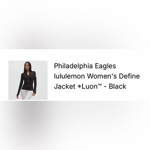 BNWT NFL Eagles Lululemon Luon Jacket